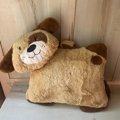 Brown Puppy Dog Wild for Style Cuddle Combo Plush Kids Pillow Blanket set 2 in 1