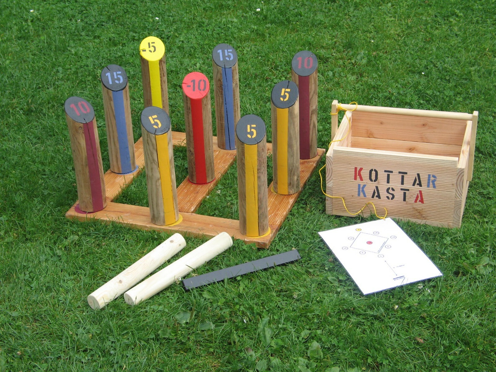Outdoorspiele . ( Kottarkasta® ) Kegelwurfspiel und Turnierplatte Weltneuheit Outdoorspiele . ( Kottarkasta® ) Kegelwurfspiel und Turnierplatte Weltneuheit