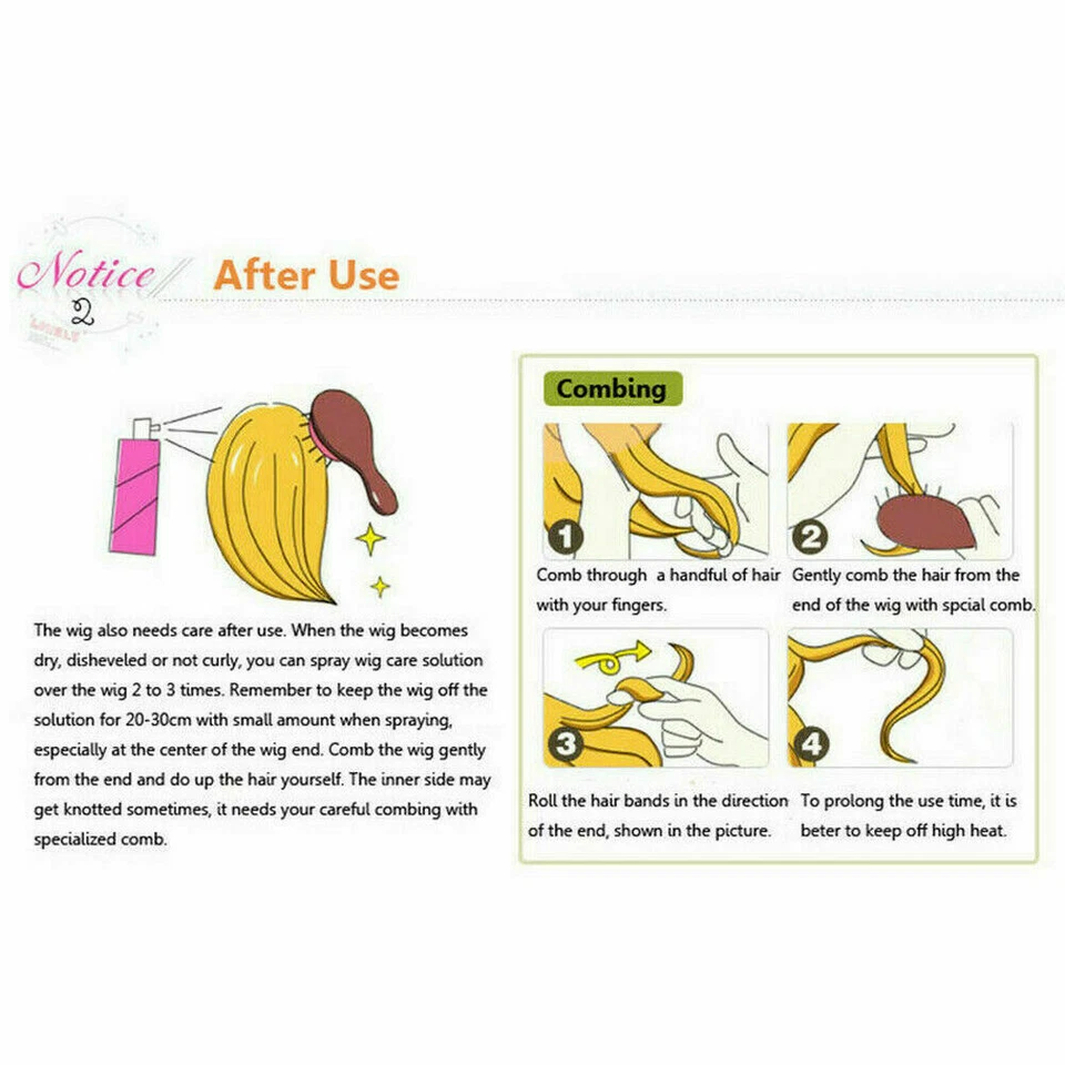 high heat resistant hair parting long ladies wigs lady women's daily full wig UK - Image 3 of 4