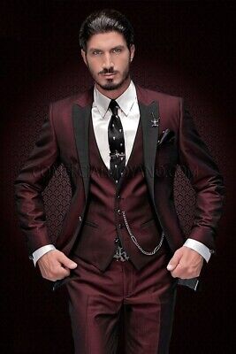 Mens Suit Wedding Party Dinner 2 peças Suit Blazer Vest, Terno