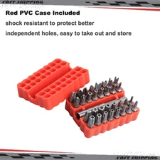 33pcs/set Security Torx Bit Set Tamper Proof Hex Spanner & Tri Wing Screwdriver