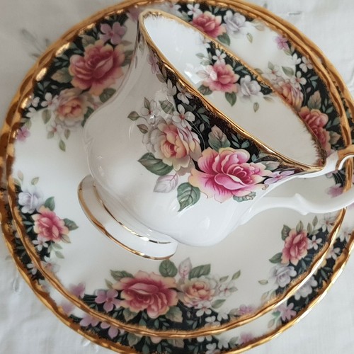 Trío de té vintage Royal Albert ""Concierto"" hueso China Inglaterra - Imagen 6 de 12