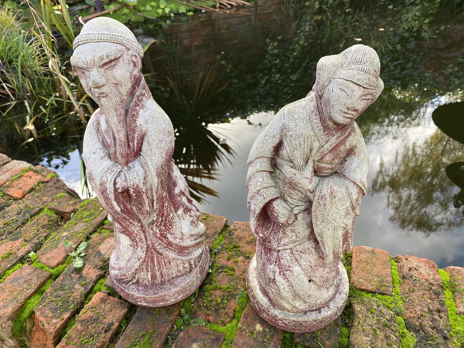 vintage helen young Stone Garden statues eBay