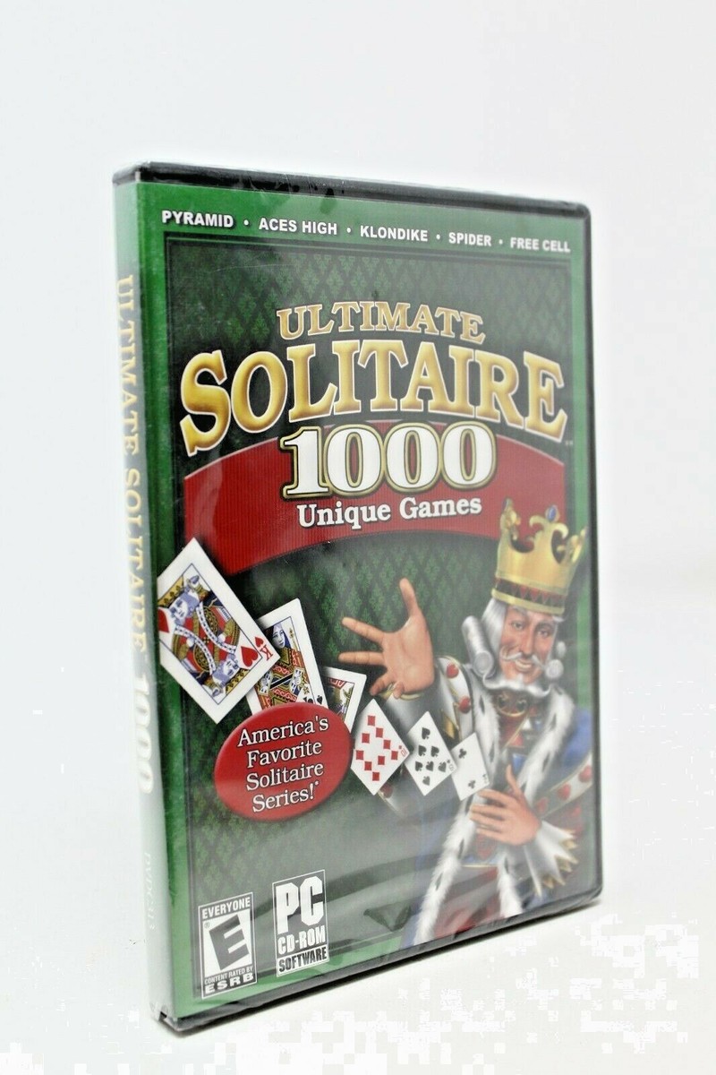Ultimate Solitaire 1000 Unique Games PC NEW/Sealed Cards Game See  desc