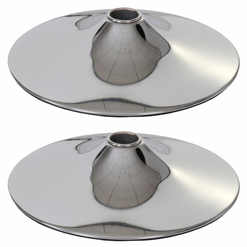 2erSet Fußteller Bodenplatte Standfuß Fuß für Barhocker, chromoptik