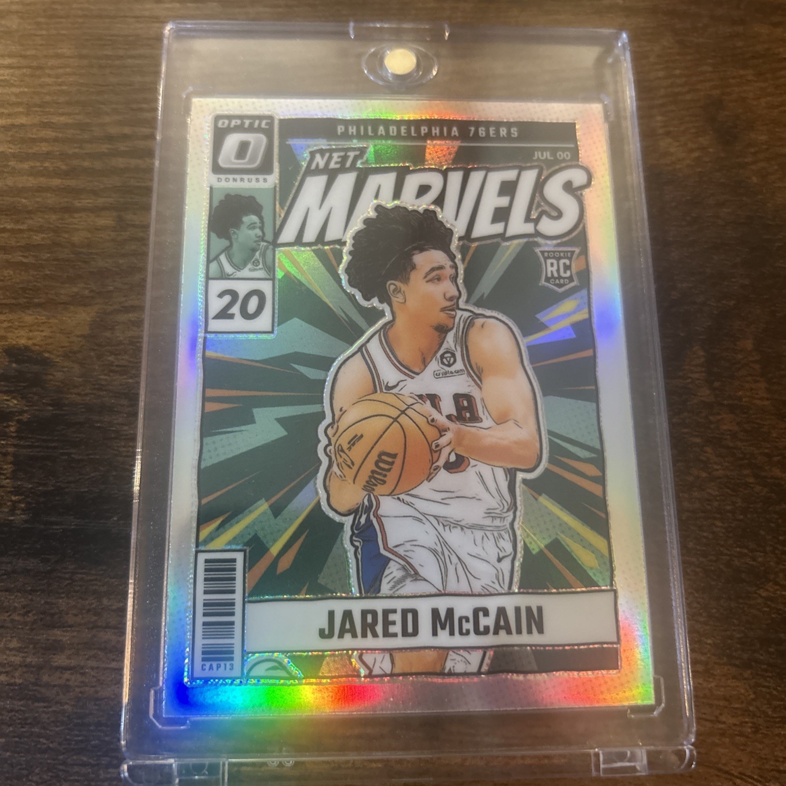 Jared McCain Rookie Card RC 2024-25 Panini Optic Net Marvels Silver Holo #23