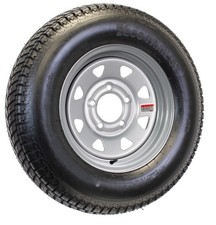 Trailer Tire Rim Assembly St17580d13 13 Inch Lrc 5 Lug Silver Spoke Wheel