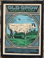 RARE Signed 2015  Old Crow Medicine Show Framed Poster 418/450 ***tk