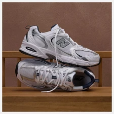 New. Balance 530 Men's Sneakers-White/Blue-Free ship-new