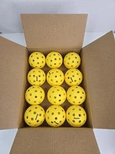 (12) Official Franklin Sports Outdoor Pickleballs X-40 Optic Yellow NEW