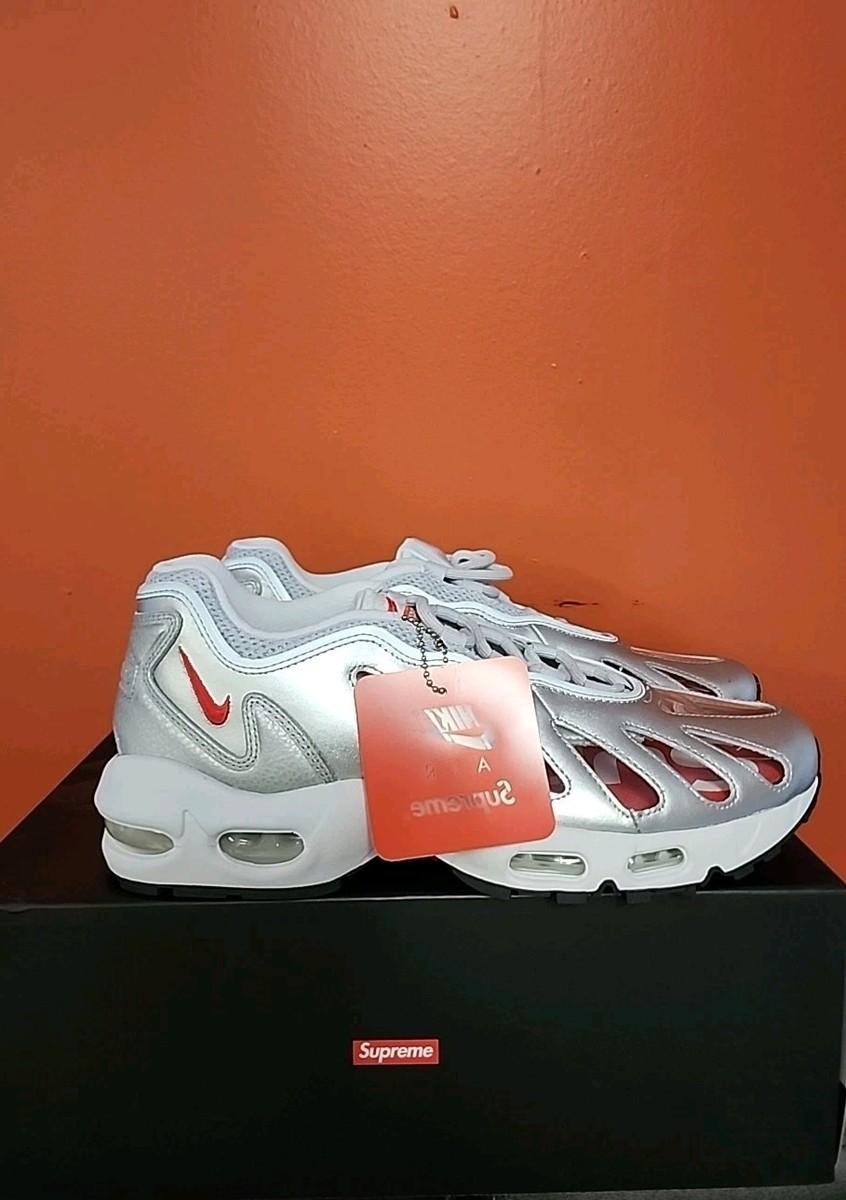 Size 9.5 - Nike Supreme x Air Max 96 Metallic Silver | eBay