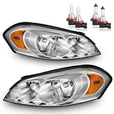 Headlights w/Bulbs for 06-13 Impala 06-07 Monte Carlo 14-16 Impala Ltd L R
