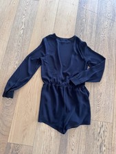 Roser Plunging Wrap Romper Black Size S