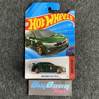 Hot Wheels 2018 Honda Civic Type R Green #11 Mainline 2026 Case F