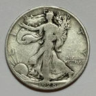 1928 S Walking Liberty Silver Half Dollar 50¢ (90% Silver)