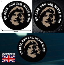 Windsor Davies Vinyl Car Sticker, Laptop Sticker, Military Window Sticker