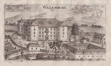 Dvorec Dob Mirna Dolenjska Eslovenia Valvasor grabado grabado grabado en cobre 1679