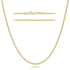 14K Gold Necklaces for Women Rope Chain Gold Chain for Women Length 18 Inches