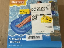 Poolliege Luftmatratze blau Schwimmliege Bestway Fashion Lounge Design Meer