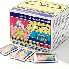 400 Pcs Cleaning Wipes for Glasses,Pre-Moistened Lens Cleaning Wipes, Compute...