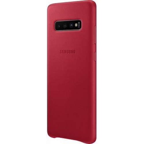 Étui en cuir Galaxy S10 G975 bordeaux idéal pour le bureau