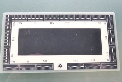 PERFORATION GAUGE, LIGHTHOUSE PERFORATION GAUGE DOUBLE SIDED, PLASTIC COATED