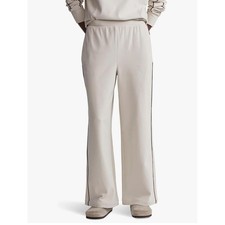 VARLEY Cream Brown Pockets Wide Leg Activewear Sporty Lounge Pants sz L