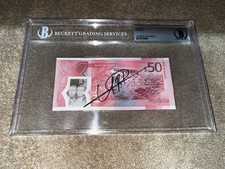 Usain Bolt Signed Official Jamaican Currency 50 Dollars Olympic Legend BAS #2