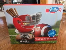 Nuovo casco Emmi Fondue Party Football NFL Football Cheese Warming Pot Superbowl