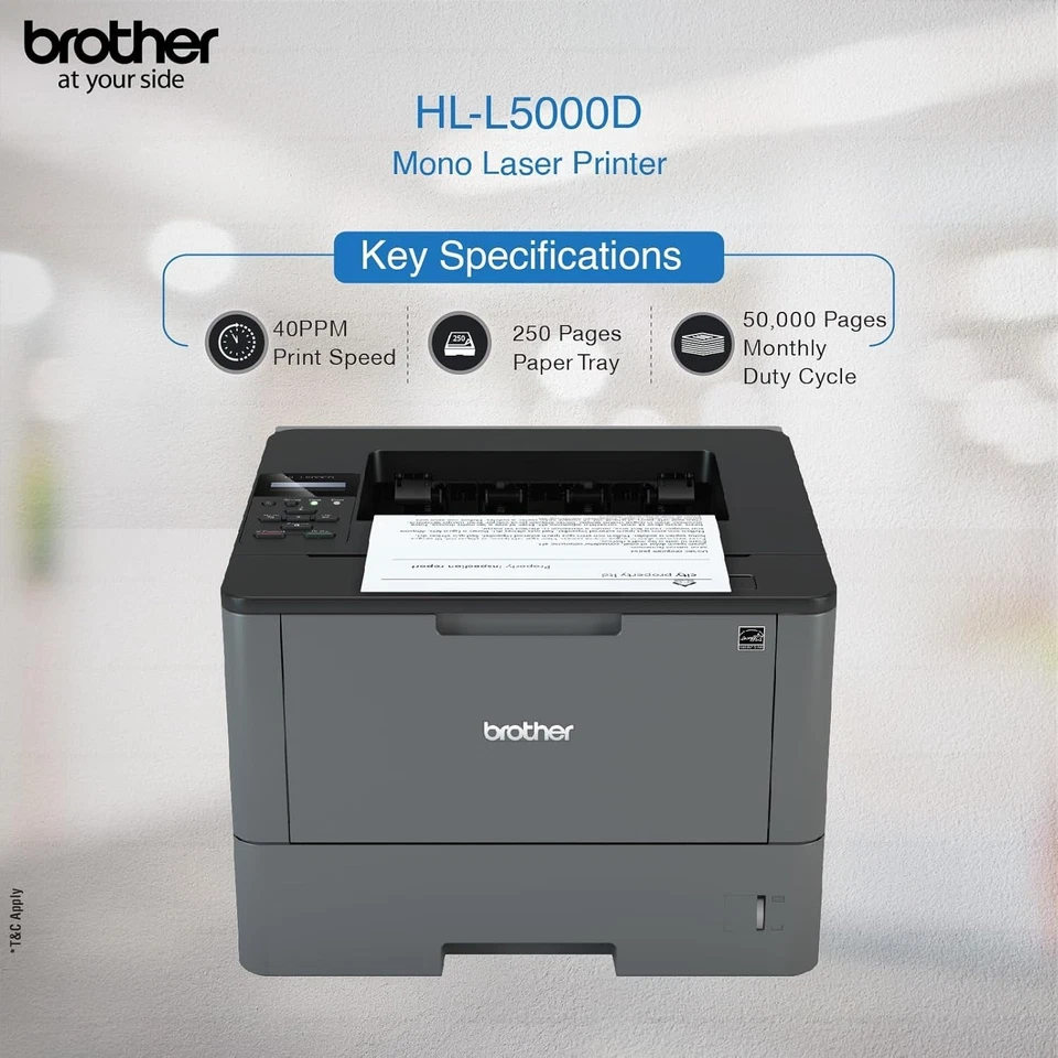 Brother HL-L5000D Double-sided A4 Monochrome Laser Printer - Full Level Toner - Image 3 of 4