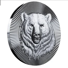 Scottsdale Mint 1 oz Silver STACKER® - Grizzly Bear .999 Pure