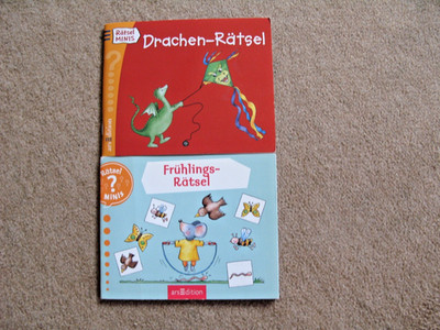 RÄTSEL MINIS Drachen-Rätsel Frühlingsrätsel 2 x Mini Buch arsEdition Pixi