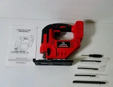 Jigsaw Compatible With Makita 18V Battery, Cordless jig saw tool Only Red