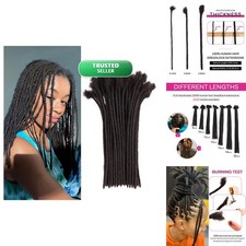 Orientdreads Loc Extensions Human Hair Nature Black 8in 0.4cm 60 Strands