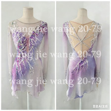 New Ice Figure Skating Dress Figure Skating Dress For Competition pink dyeing