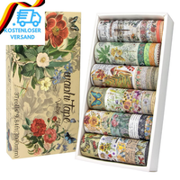 37 Rollen Vintage Washi Tape Set - Goldfolie Dekoratives Masking Tape, Dekorativ