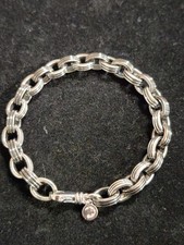 EFFY 8" Sterling Silver 925 Chunky Ribbed Chain Cable Link Bracelet 38g