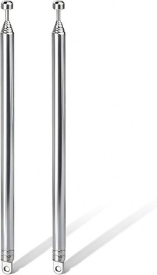 Bingfu FM UKW Antenne tragbar 74cm 7-teilig Teleskop Radio TV DVB-T Ersatz 2er
