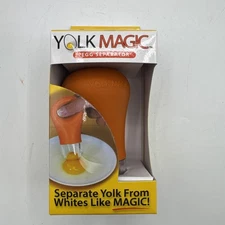 Orange  Kitchen Yolk Magic Egg Separator Sucker White As Seen on TV BPA Free