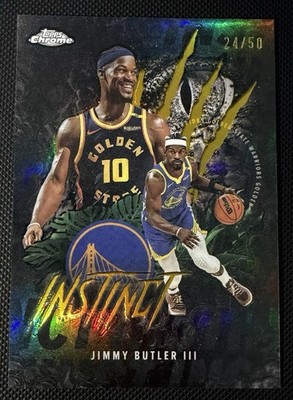 2025-26 Topps Chrome INSTINCT Jimmy Butler III Gold Refractor /50 Warriors    