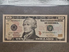 2004 A $10 FW Federal Reserve Star Note PCGS 68PPQ  Low Serial # 8245 Fr 2040-F*