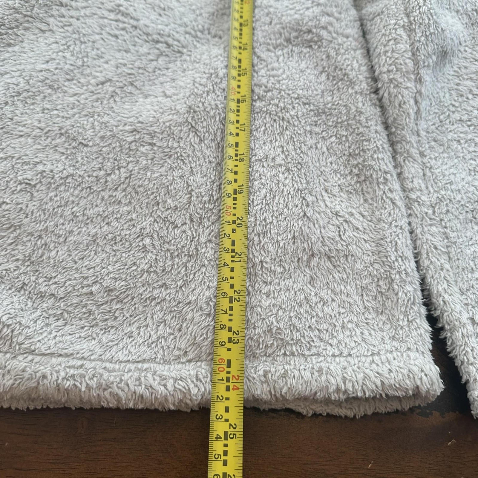 Patagonia Worn Wear Pullover Youth Girls XXL Gray Fuzzy Fleece 1/4 Zip Deep Pile