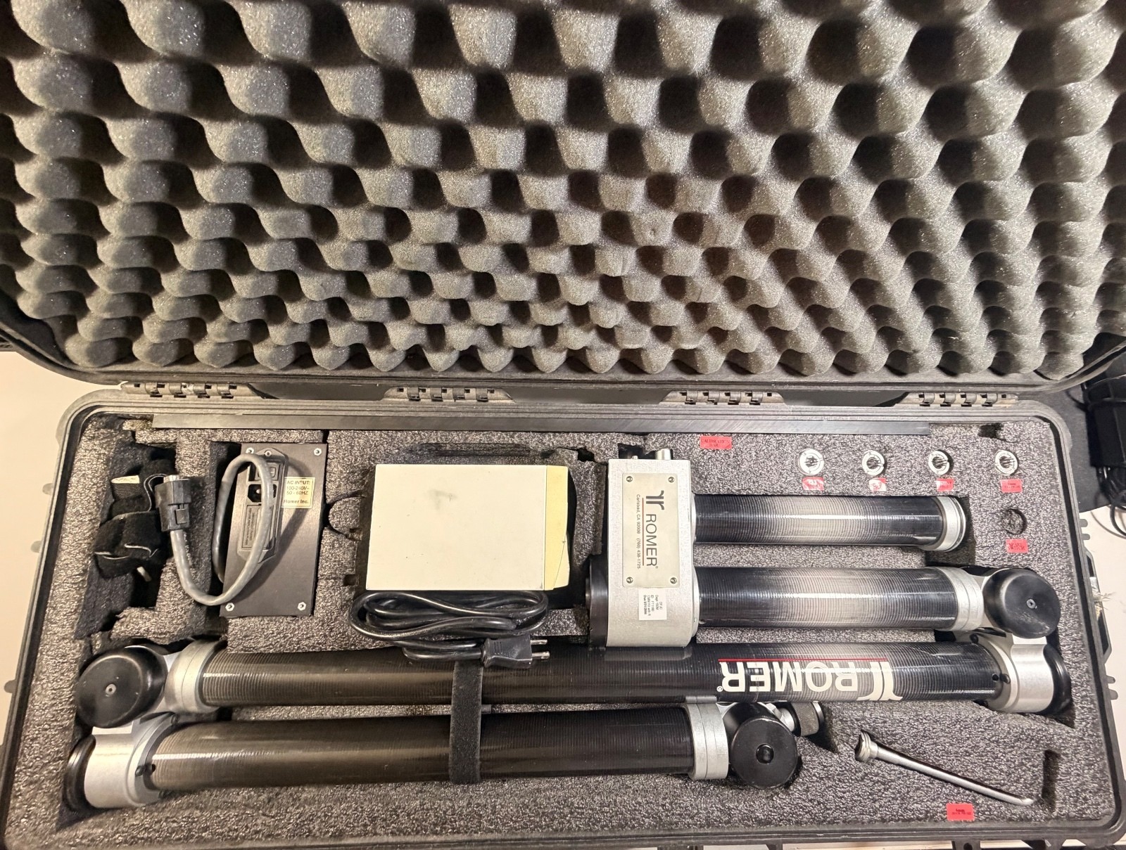 ROMER Portable CMM Articulated Measuring Arm w/ Case & Accessories Untested