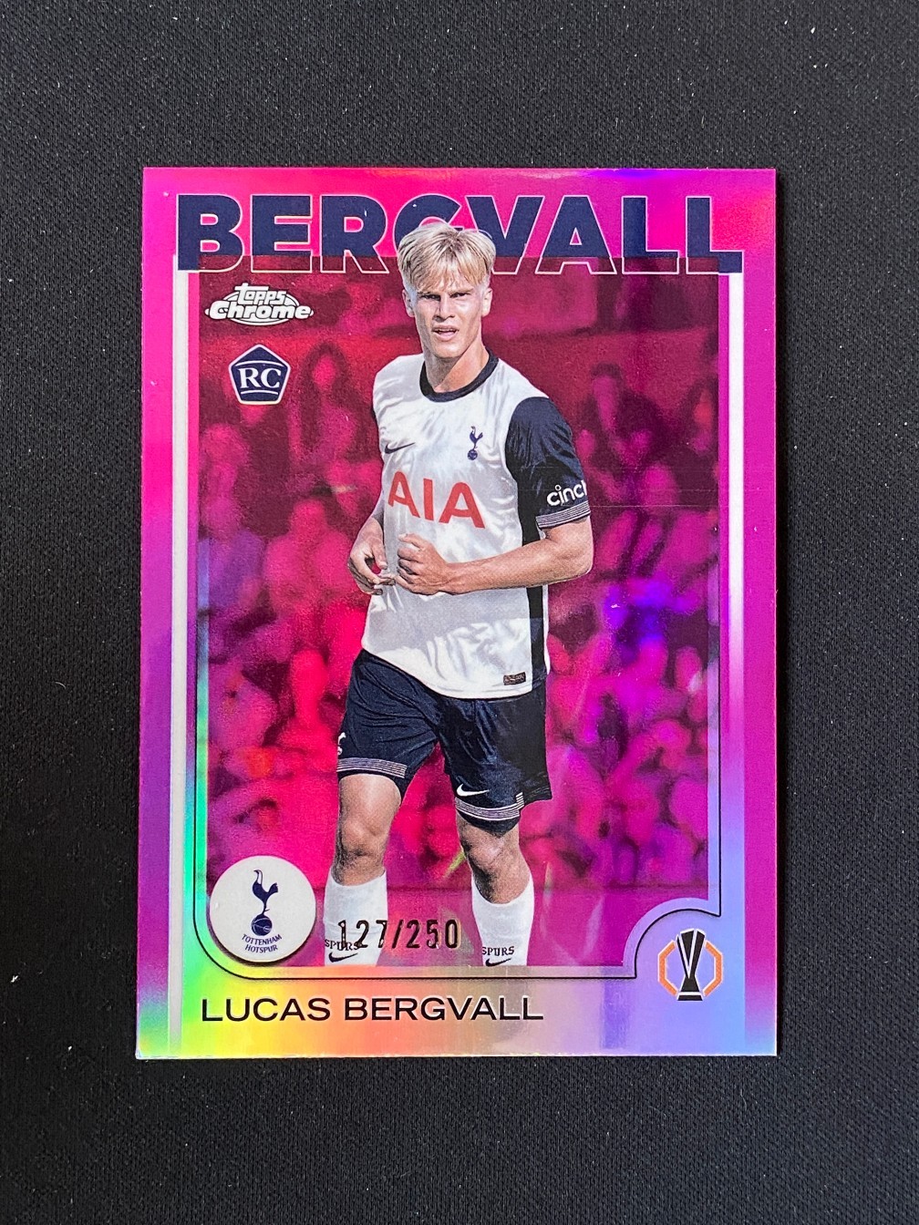 Lucas Bergvall 2024-25 Topps Chrome UCC Pink Refractor 127/250 RC #112