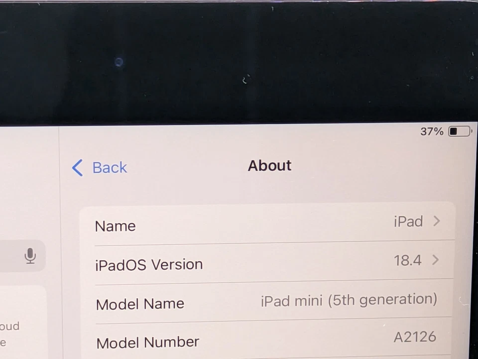 Apple iPad mini (5th Generation) A2126 64GB Good Condition | Gray | UNLOCKED - Image 3 of 4