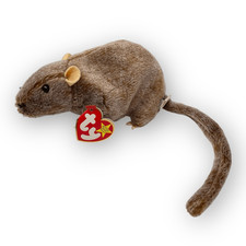 Ty Beanie Baby Stuffed Plush Bean Bag Toy Tiptoe The Rat Mouse 1999 W/ Hang Tag