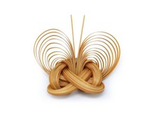 Handwoven Bamboo Butterfly Brooch Pin - Accessory for Women's Dresses, Hats, ...