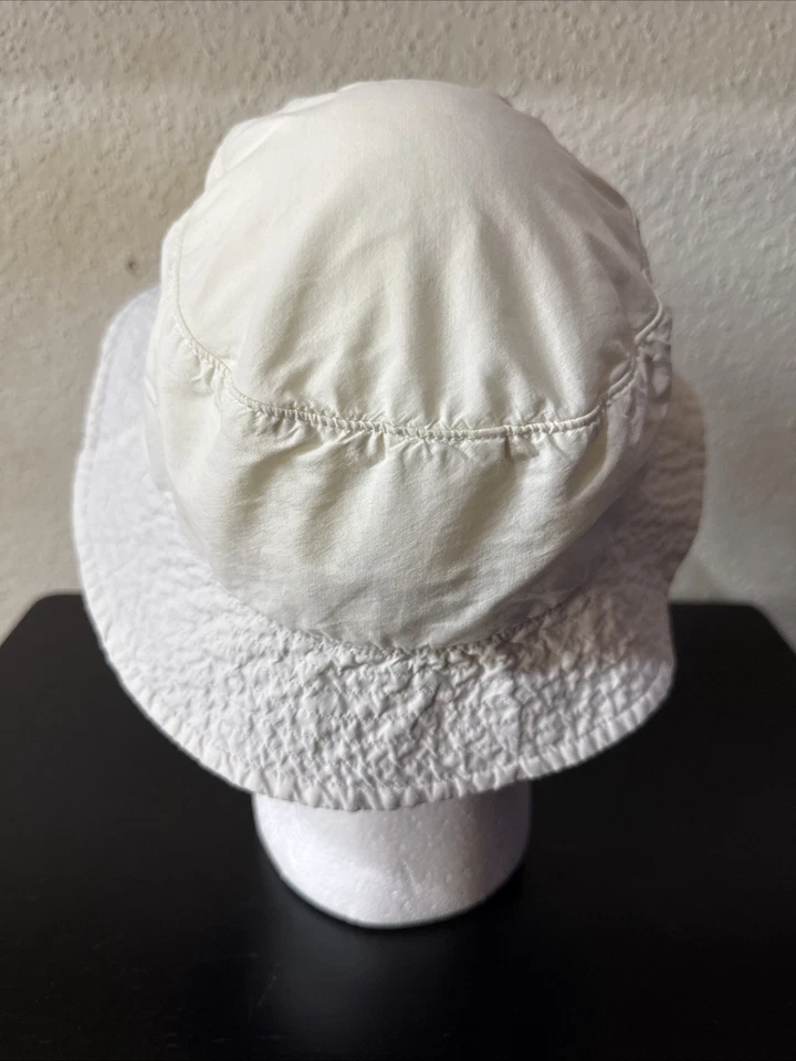 Vintage Polo Ralph Lauren Bucket Hat S/M Cotton Chino White Big Pony - Image 3 of 4