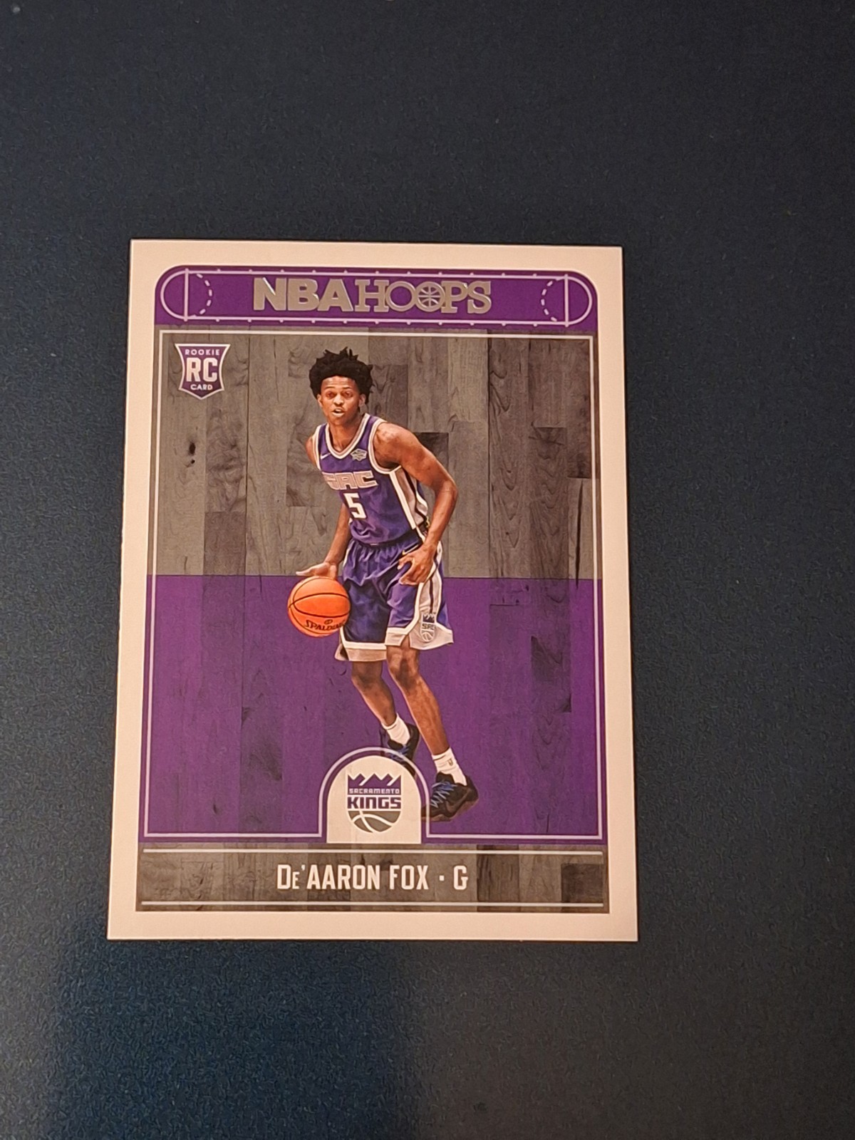 De'Aaron Fox 2017-18 Panini NBA Hoops Rookie Card #255 RC San Antonio Spurs