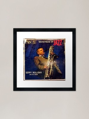 Mainstream of Jazz, Gerry Mulligan, Framed Wall Art Poster Canvas Print Picture